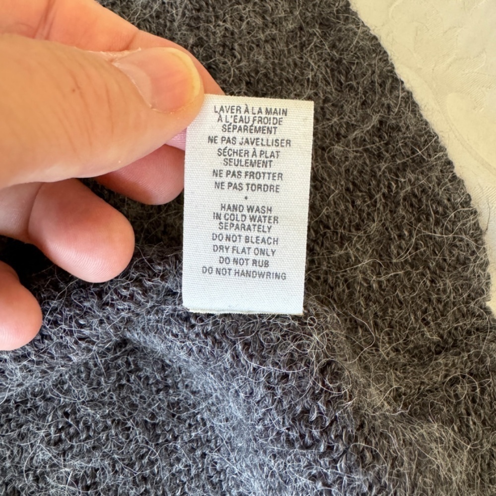 Jacob‎ Connexion Women's Charcoal Alpaca Blend Open Long Sleeve Short Cardigan S - Picture 6 of 11